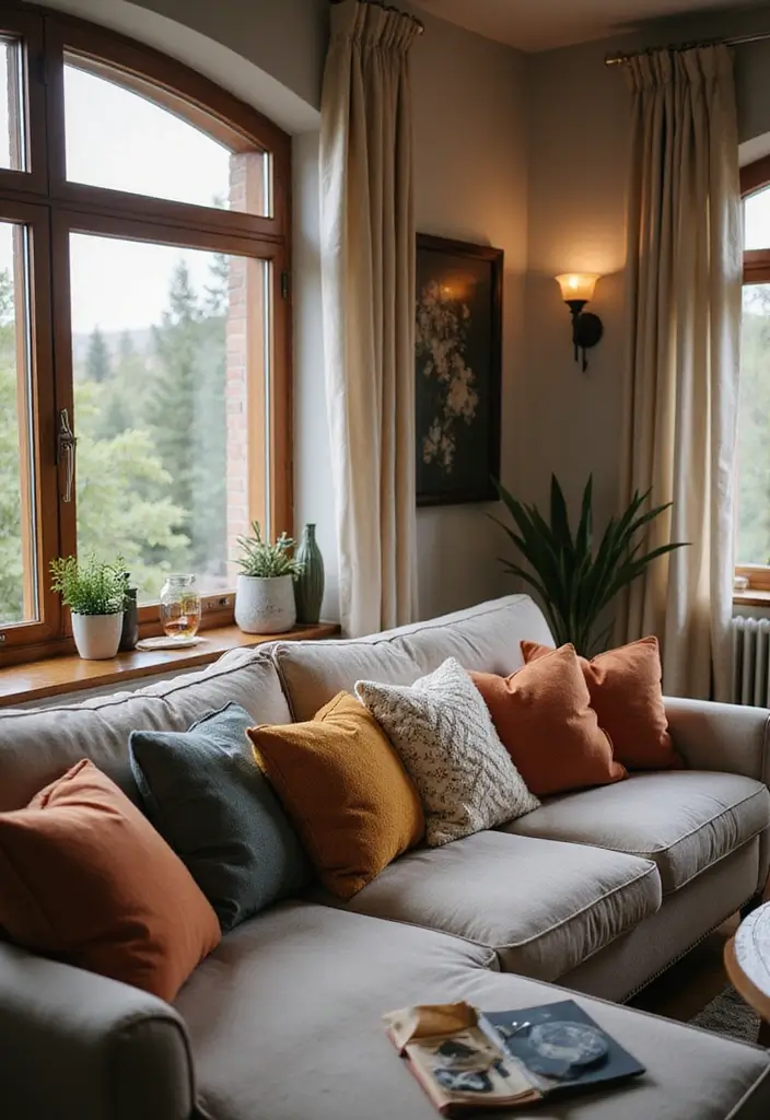 27 Sofa Decorating Ideas with Pillows That Transform Your Space 4 27 Sofa Decorating Ideas with Pillows That Transform Your Space - 4. Layer Different Sizes