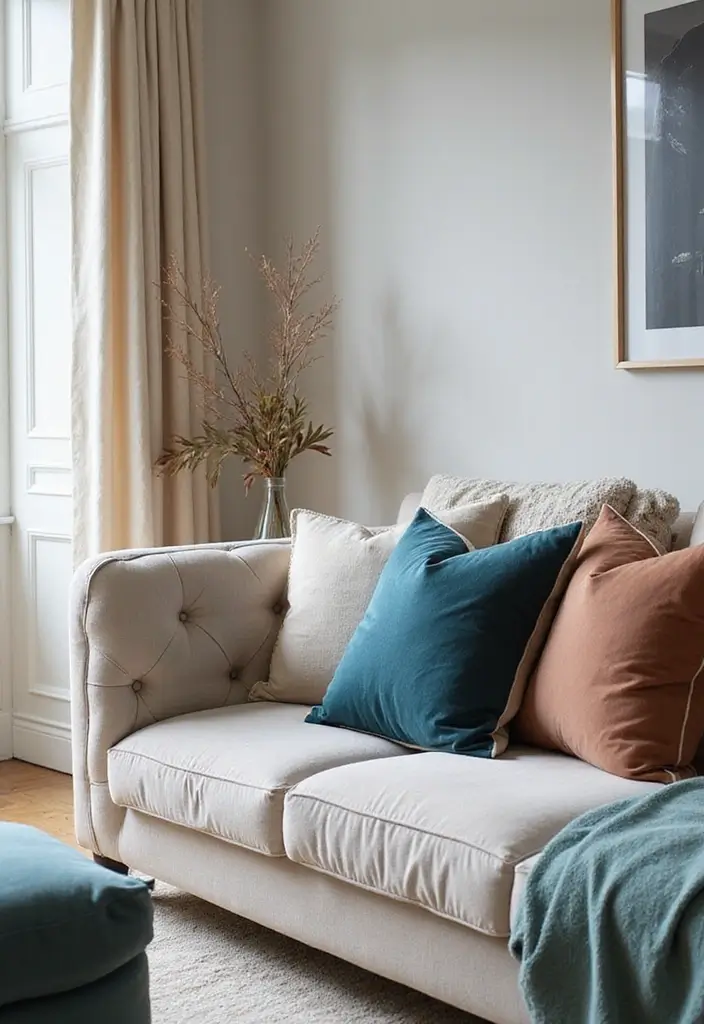 27 Sofa Decorating Ideas with Pillows That Transform Your Space 8 27 Sofa Decorating Ideas with Pillows That Transform Your Space - 8. Statement Pillows