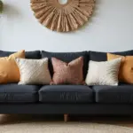 27 Throw Pillows for a Black Couch That Add Texture and Style