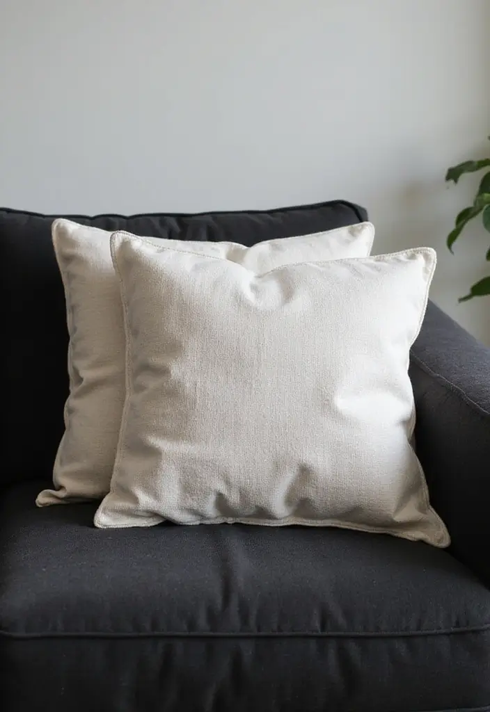 27 Throw Pillows for a Black Couch That Add Texture and Style 8 27 Throw Pillows for a Black Couch That Add Texture and Style - 8. Sustainable Linen