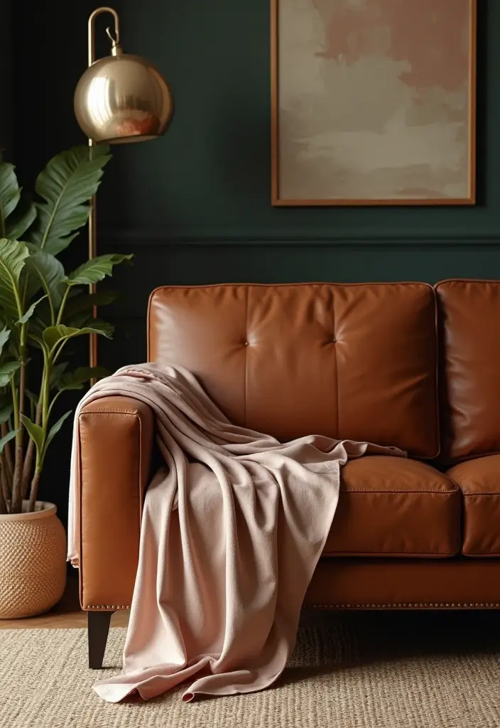 27 Throws for Brown Leather Sofas That Add Warmth and Contrast 27 27 Throws for Brown Leather Sofas That Add Warmth and Contrast - 27. Luxurious Silk Blends