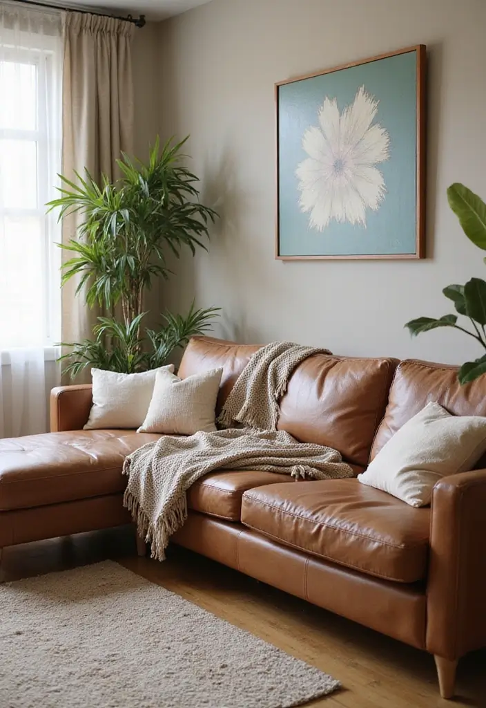 27 Throws for Brown Leather Sofas That Add Warmth and Contrast 28 27 Throws for Brown Leather Sofas That Add Warmth and Contrast - Conclusion