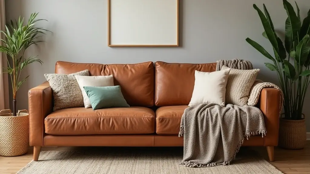 27 Throws for Brown Leather Sofas That Add Warmth and Contrast