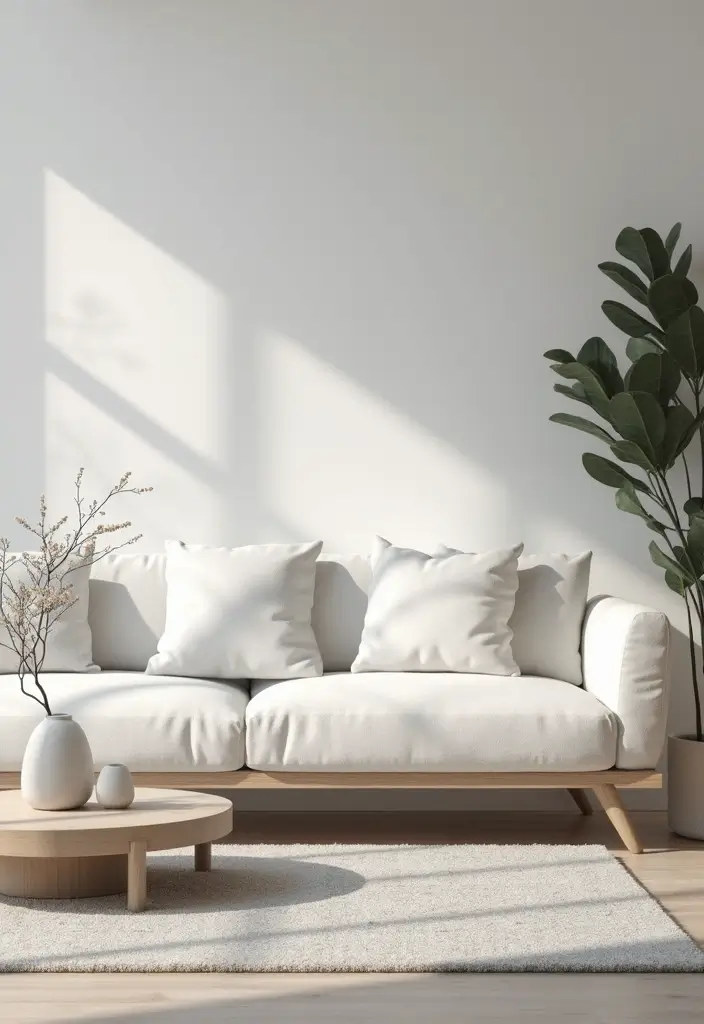27 White Couch Pillow Ideas for a Clean Modern Feel 13 27 White Couch Pillow Ideas for a Clean Modern Feel - 13. Structured Square Pillows