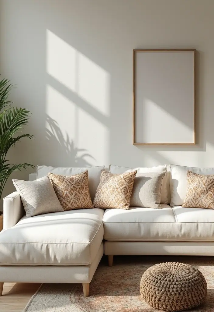 27 White Couch Pillow Ideas for a Clean Modern Feel 18 27 White Couch Pillow Ideas for a Clean Modern Feel - 18. Vintage-inspired Patterns