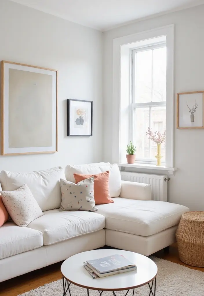 27 White Couch Pillow Ideas for a Clean Modern Feel 24 27 White Couch Pillow Ideas for a Clean Modern Feel - 24. Polka Dots for Playfulness