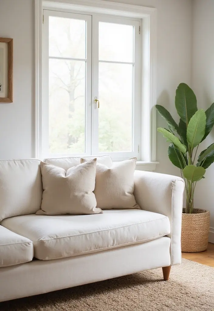 27 White Couch Pillow Ideas for a Clean Modern Feel 5 27 White Couch Pillow Ideas for a Clean Modern Feel - 5. Natural Linen Pillows