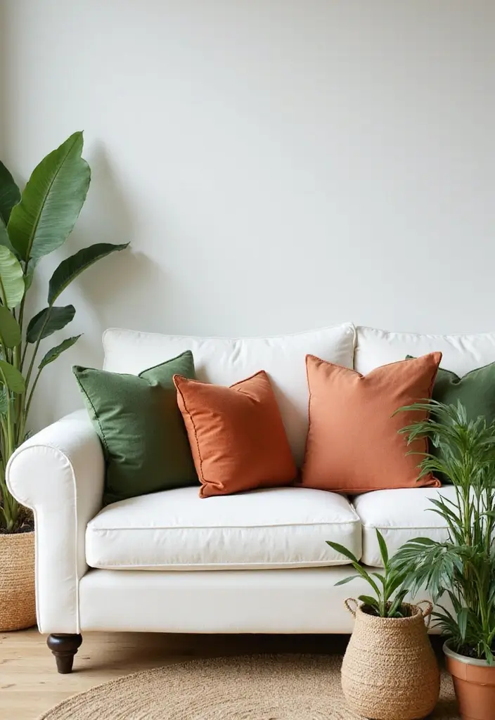 27 White Couch with Colorful Pillows Bright and Playful Decor Ideas 2 27 White Couch with Colorful Pillows Bright and Playful Decor Ideas - 2. Nature-Inspired Colors