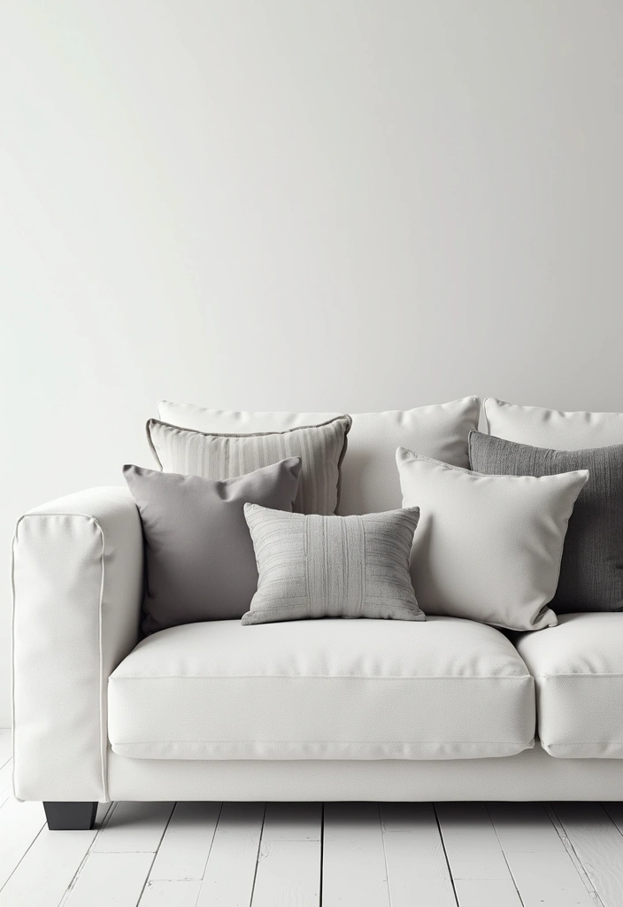 27 White Couch with Colorful Pillows Bright and Playful Decor Ideas 6 27 White Couch with Colorful Pillows Bright and Playful Decor Ideas - 6. Monochrome Magic