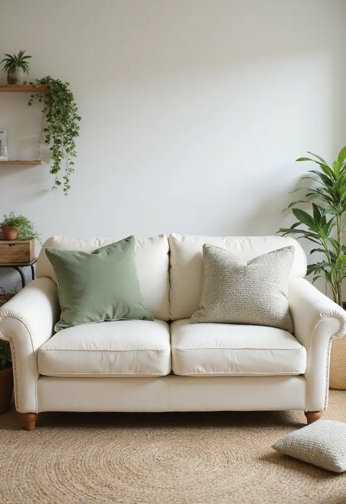 28 Cream Couch Pillow Color Schemes That Feel Calm and Modern 24 28 Cream Couch Pillow Color Schemes That Feel Calm and Modern - 24. Sage Green with Cream