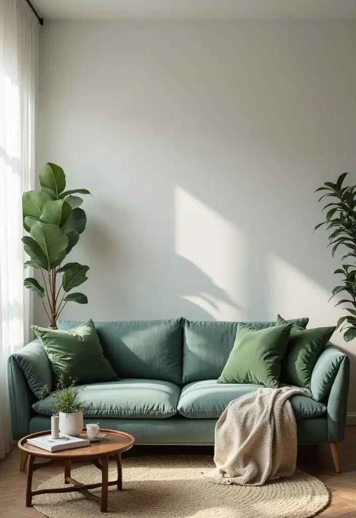 28 Gray Couch with Green Pillows Combinations That Feel Inviting 28 28 Gray Couch with Green Pillows Combinations That Feel Inviting - 28. Final Touches