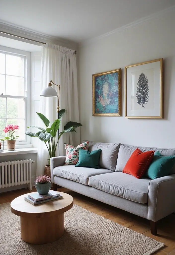 28 Grey Couch with Pillows Combinations You’ll Love 6 28 Grey Couch with Pillows Combinations You’ll Love - 6. Bold Patterns