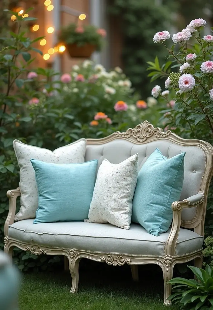 28 Outdoor Pillow Color Schemes in Blue for a Fresh Summer Look 12 28 Outdoor Pillow Color Schemes in Blue for a Fresh Summer Look - 12. Robins Egg Blue and Cream