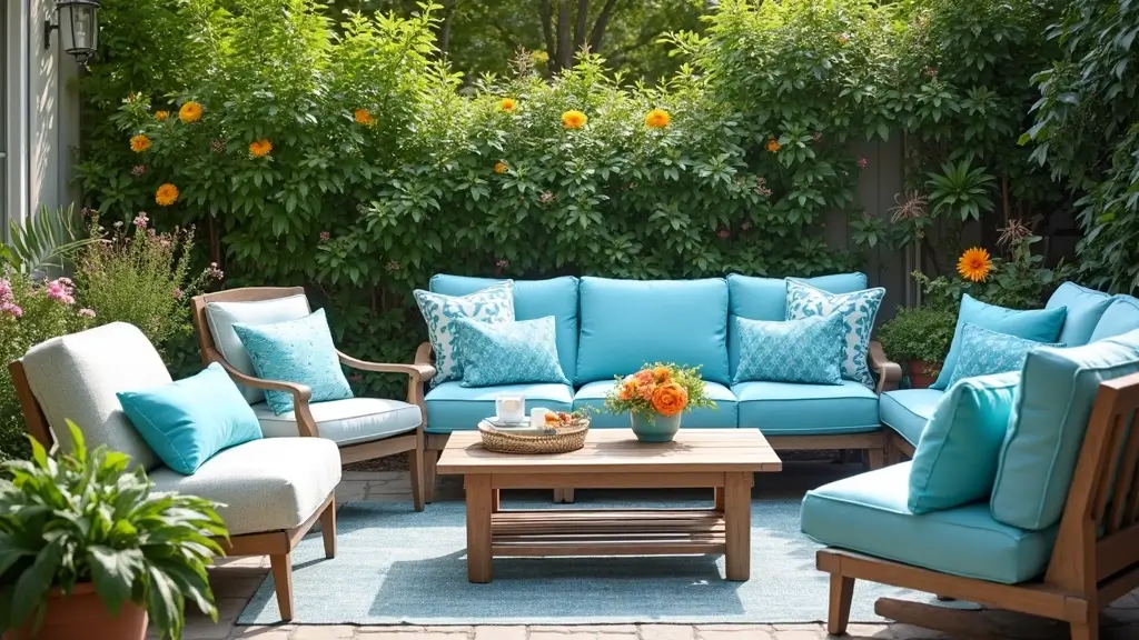 28 Outdoor Pillow Color Schemes in Blue for a Fresh Summer Look