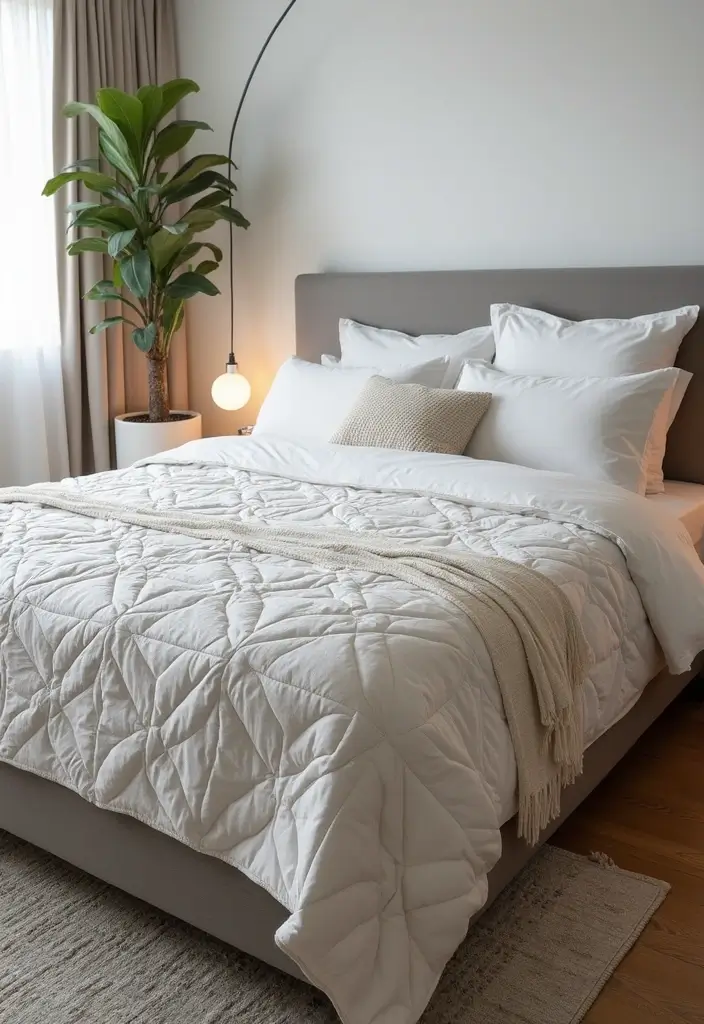 28 Quilted Bed Throw Ideas for Warmth and Texture 10 28 Quilted Bed Throw Ideas for Warmth and Texture - 10. Modern Geometric Quilted Throw