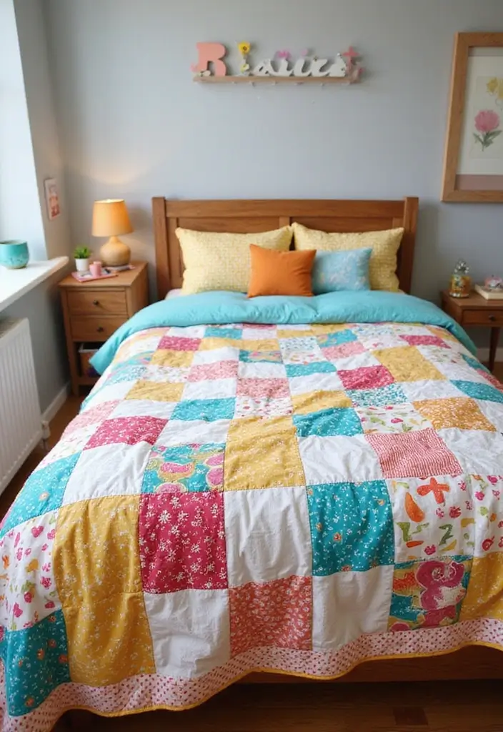 28 Quilted Bed Throw Ideas for Warmth and Texture 14 28 Quilted Bed Throw Ideas for Warmth and Texture - 14. Quilted Throws for Kids’ Rooms