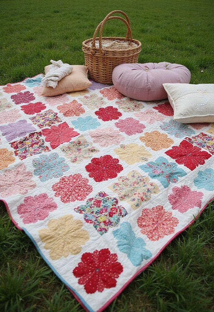 28 Quilted Bed Throw Ideas for Warmth and Texture 16 28 Quilted Bed Throw Ideas for Warmth and Texture - 16. Quilted Throws for Outdoor Use