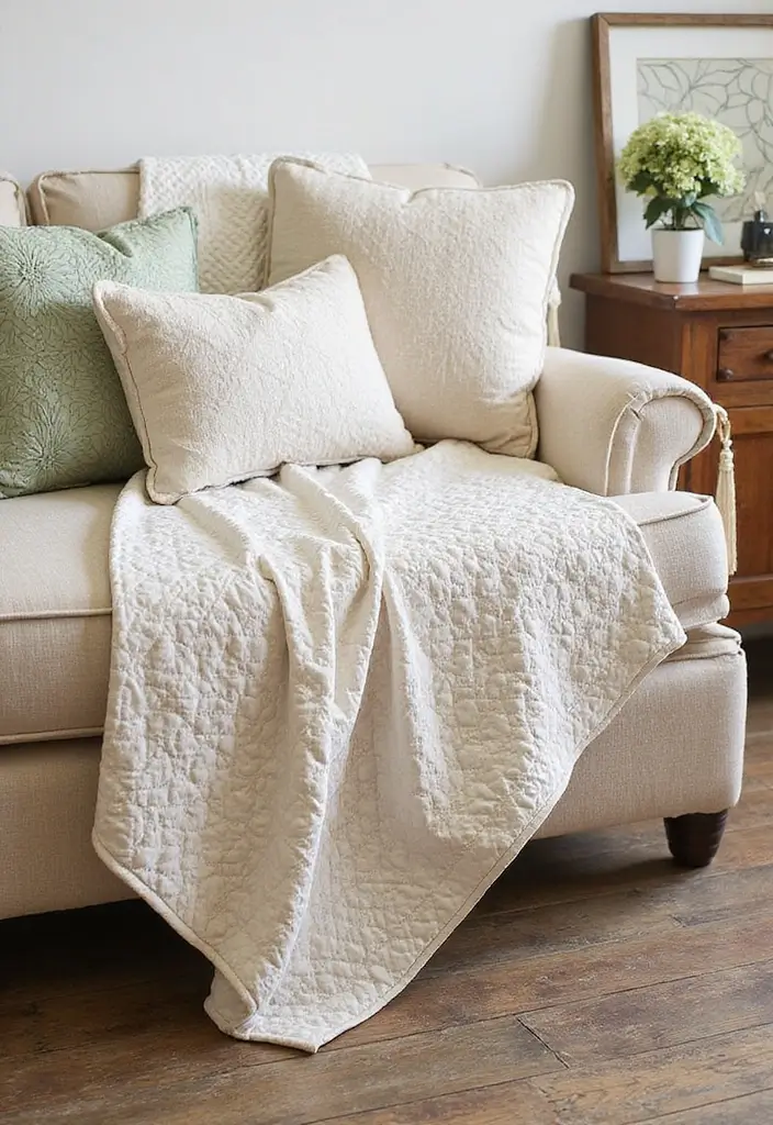 28 Quilted Bed Throw Ideas for Warmth and Texture 17 28 Quilted Bed Throw Ideas for Warmth and Texture - 17. Small Quilted Throws for Accent Use