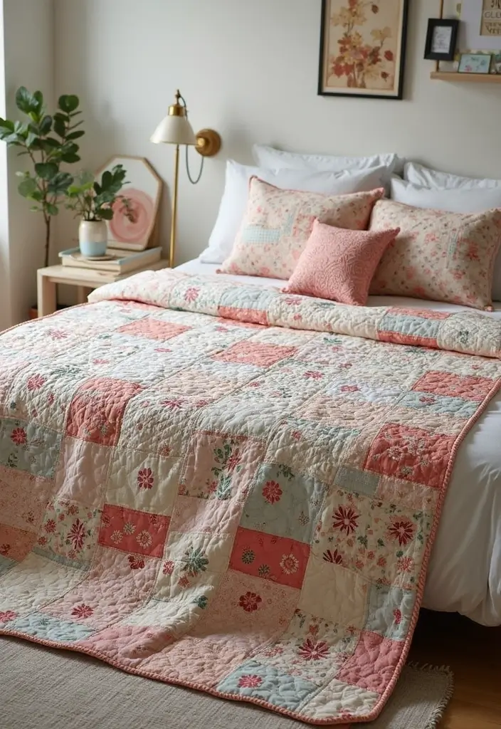 28 Quilted Bed Throw Ideas for Warmth and Texture 18 28 Quilted Bed Throw Ideas for Warmth and Texture - 18. Personalized Quilted Throws