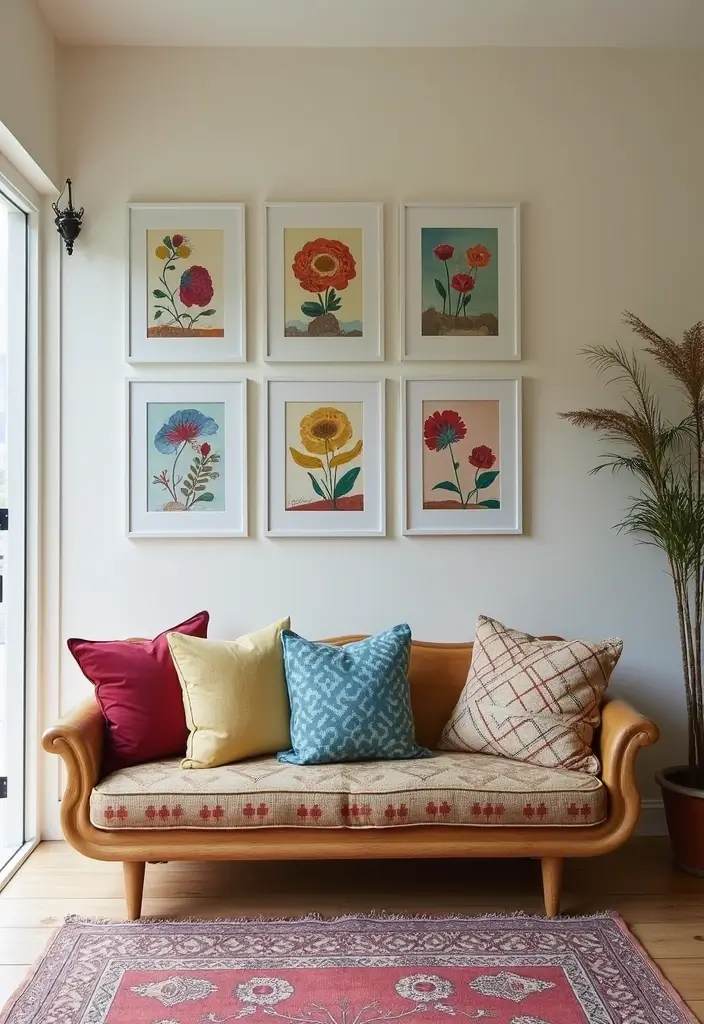 30 Benches with Pillows Ideas for Entryways and Cozy Corners 11 30 Benches with Pillows Ideas for Entryways and Cozy Corners - 11. Artistic Flair