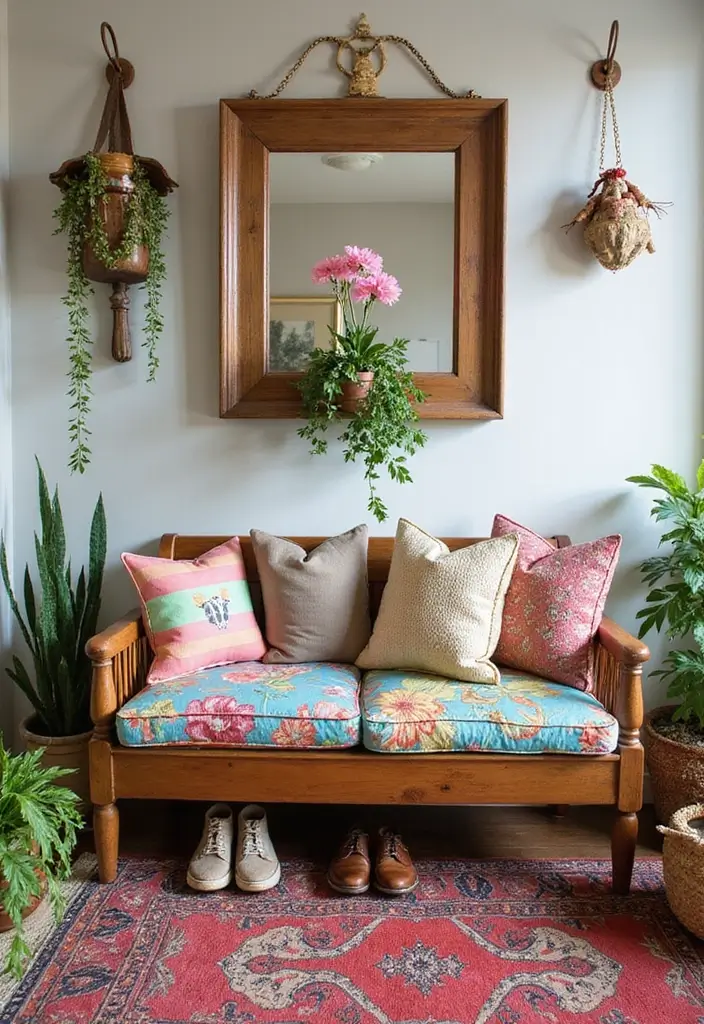 30 Benches with Pillows Ideas for Entryways and Cozy Corners 15 30 Benches with Pillows Ideas for Entryways and Cozy Corners - 15. Characterful Curiosities