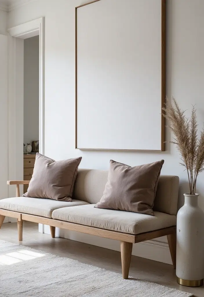 30 Benches with Pillows Ideas for Entryways and Cozy Corners 18 30 Benches with Pillows Ideas for Entryways and Cozy Corners - 18. Understated Luxury