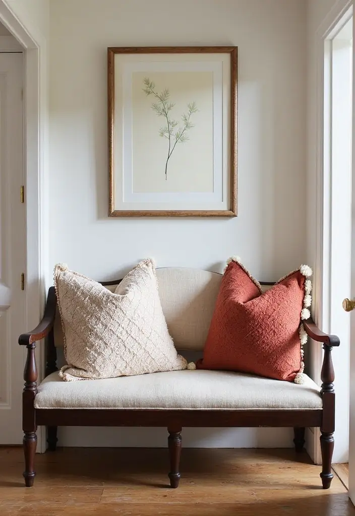 30 Benches with Pillows Ideas for Entryways and Cozy Corners 25 30 Benches with Pillows Ideas for Entryways and Cozy Corners - 25. Textured Pillows as Decor