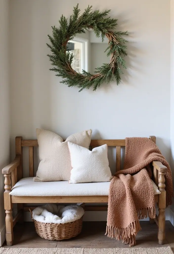 30 Benches with Pillows Ideas for Entryways and Cozy Corners 29 30 Benches with Pillows Ideas for Entryways and Cozy Corners - 29. Layering with Throws