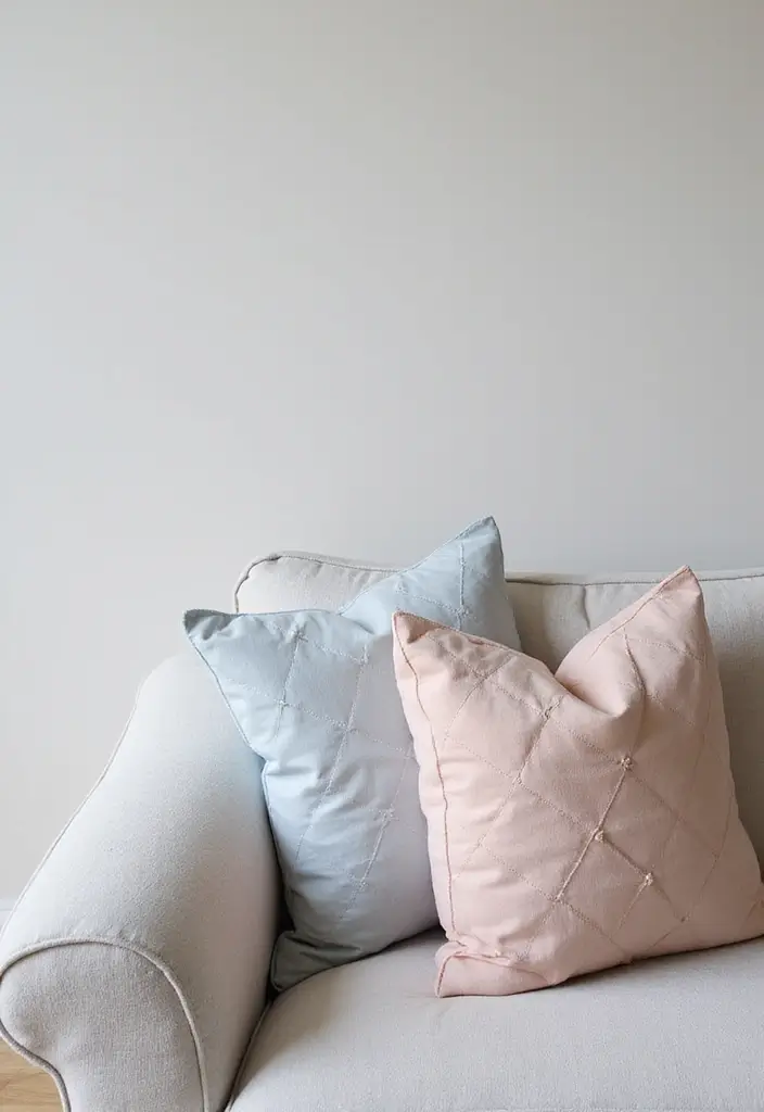 30+ Best Pillows for a Light Grey Couch: Neutral Yet Stylish 11 30+ Best Pillows for a Light Grey Couch: Neutral Yet Stylish - 11. Quilted Elegance
