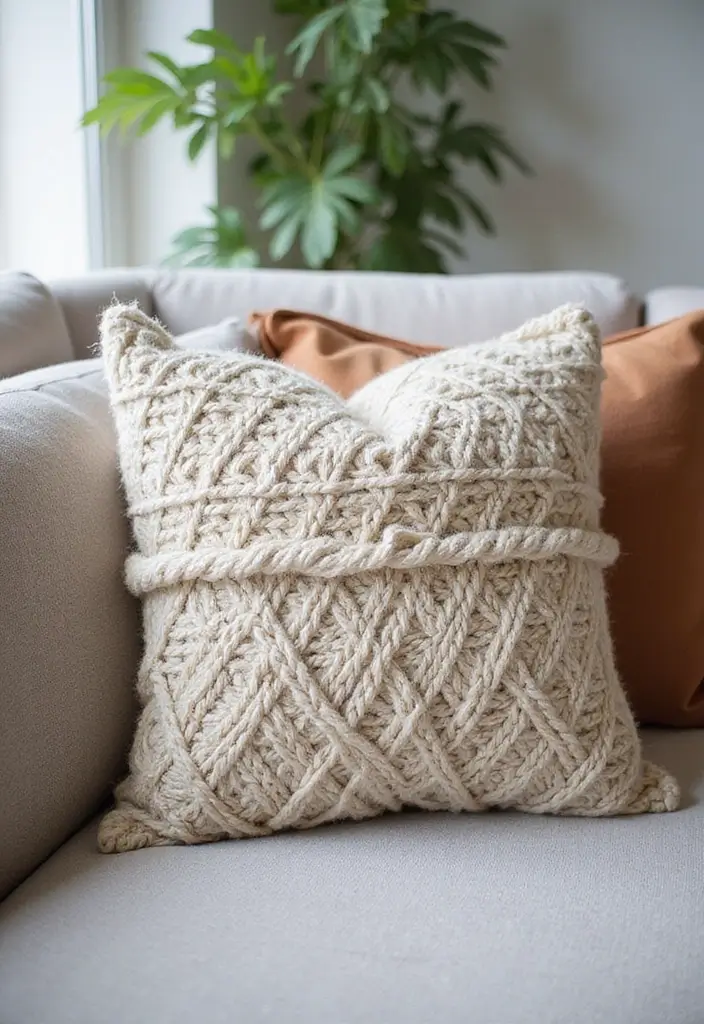 30+ Best Pillows for a Light Grey Couch: Neutral Yet Stylish 2 30+ Best Pillows for a Light Grey Couch: Neutral Yet Stylish - 2. Boho-Chic Macrame