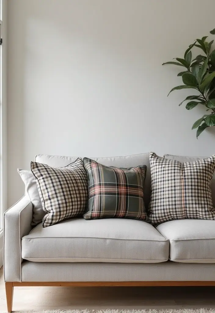 30+ Best Pillows for a Light Grey Couch: Neutral Yet Stylish 25 30+ Best Pillows for a Light Grey Couch: Neutral Yet Stylish - 25. Classic Checks