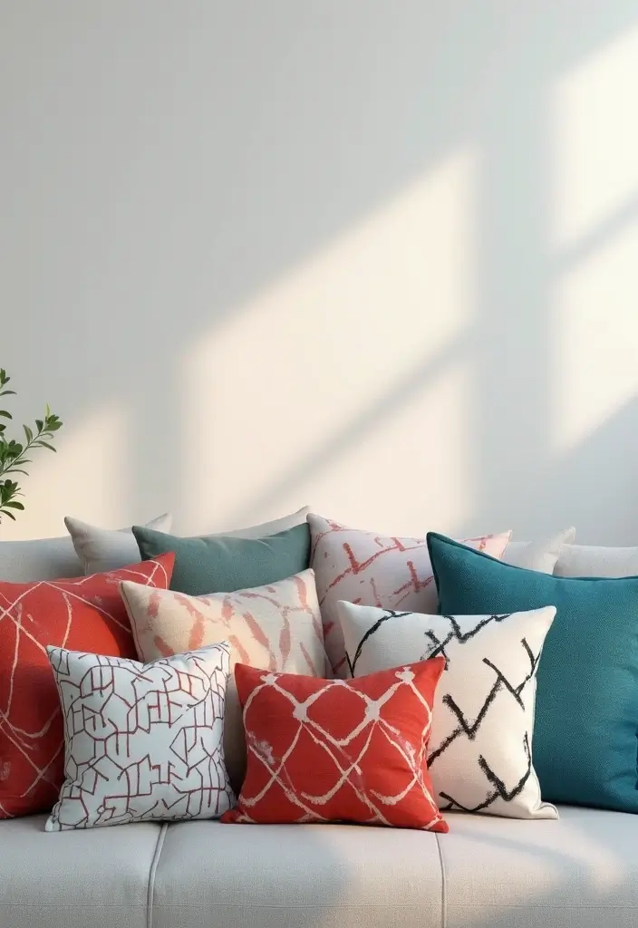 30+ Best Pillows for a Light Grey Couch: Neutral Yet Stylish 3 30+ Best Pillows for a Light Grey Couch: Neutral Yet Stylish - 3. Geometric Patterns