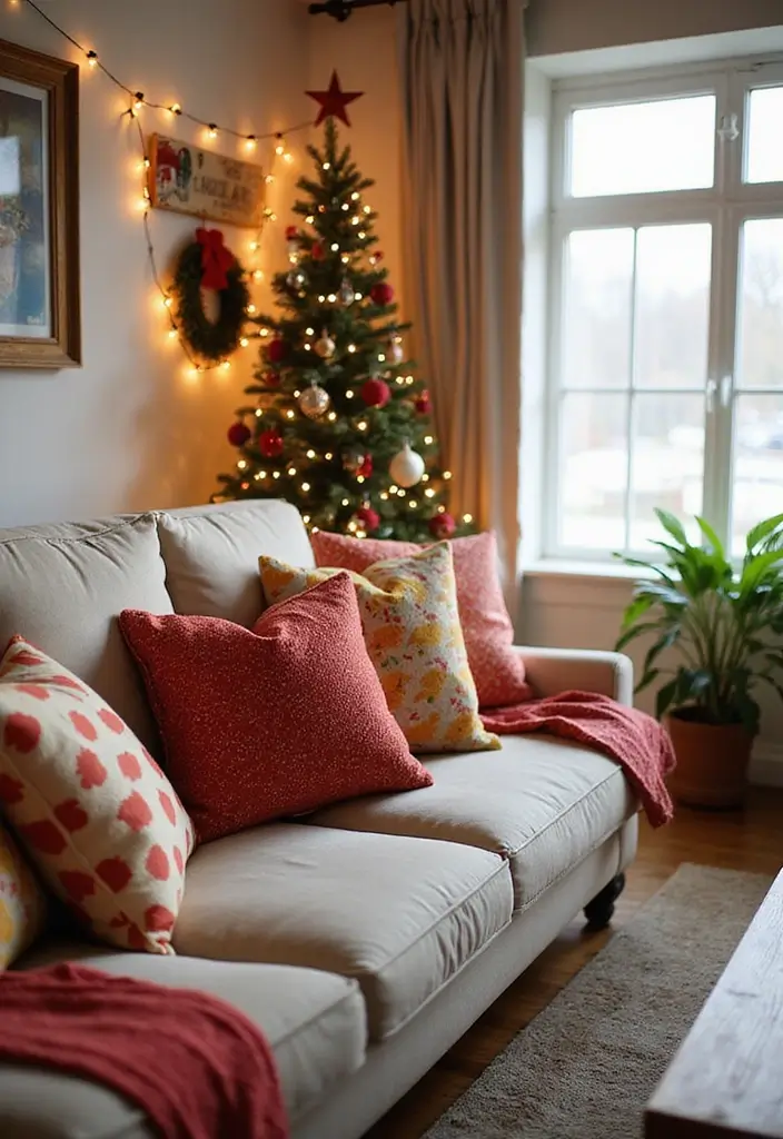 30+ Christmas Throw Pillows for Couches: Festive and Cozy Ideas 11 30+ Christmas Throw Pillows for Couches: Festive and Cozy Ideas - 11. Fun and Funky Patterns