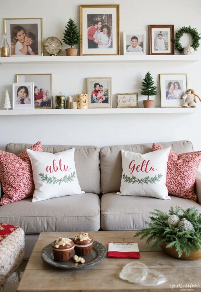 30+ Christmas Throw Pillows for Couches: Festive and Cozy Ideas 15 30+ Christmas Throw Pillows for Couches: Festive and Cozy Ideas - 15. Personalized Family Pillows