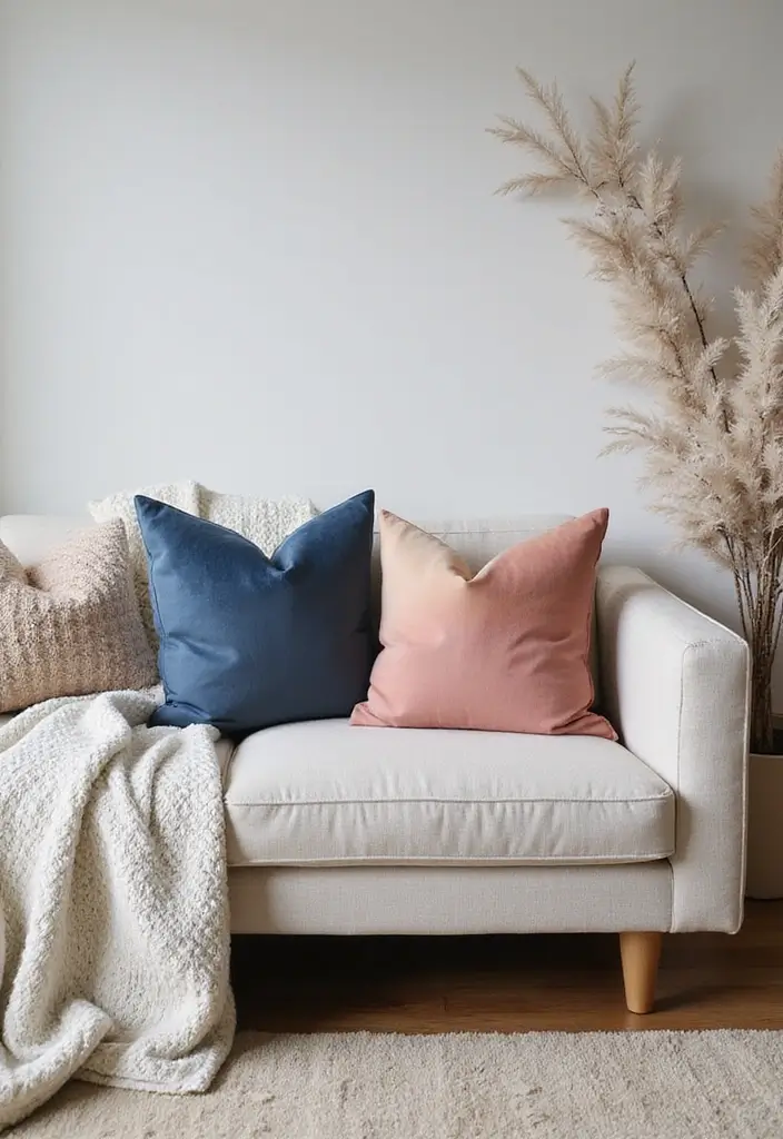 30+ Christmas Throw Pillows for Couches: Festive and Cozy Ideas 27 30+ Christmas Throw Pillows for Couches: Festive and Cozy Ideas - 27. Ombre Effects