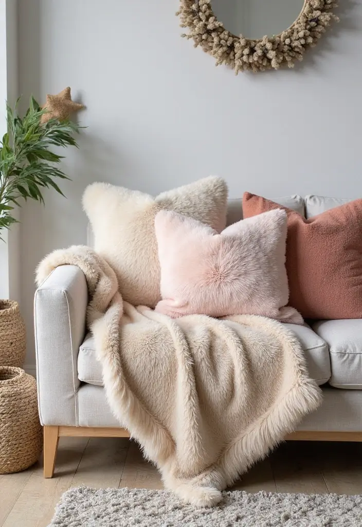 30+ Christmas Throw Pillows for Couches: Festive and Cozy Ideas 6 30+ Christmas Throw Pillows for Couches: Festive and Cozy Ideas - 6. Eco-Friendly Faux Fur
