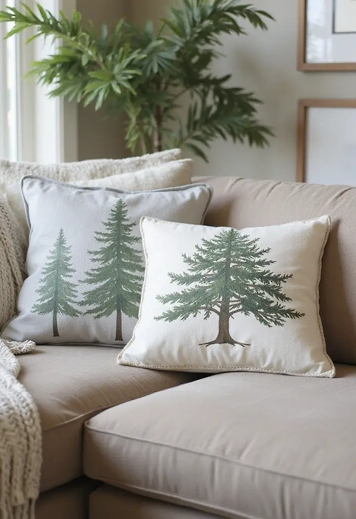 30+ Christmas Throw Pillows for Couches: Festive and Cozy Ideas 7 30+ Christmas Throw Pillows for Couches: Festive and Cozy Ideas - 7. Nature-Inspired Patterns