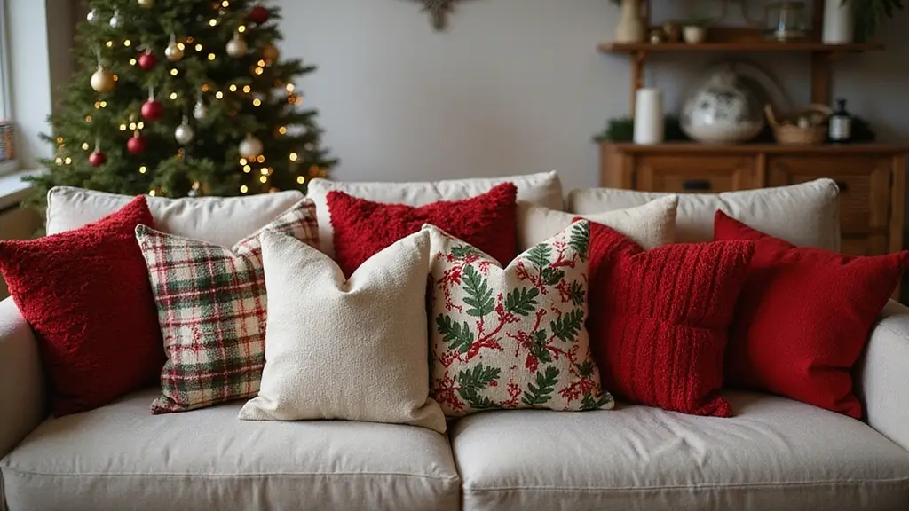 30+ Christmas Throw Pillows for Couches: Festive and Cozy Ideas