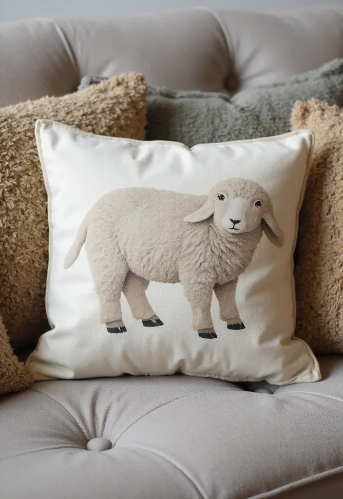 30 Cute Pillows for Couches That Add Personality to Any Room 10 30 Cute Pillows for Couches That Add Personality to Any Room - 10. Lovely Lamb Pillows