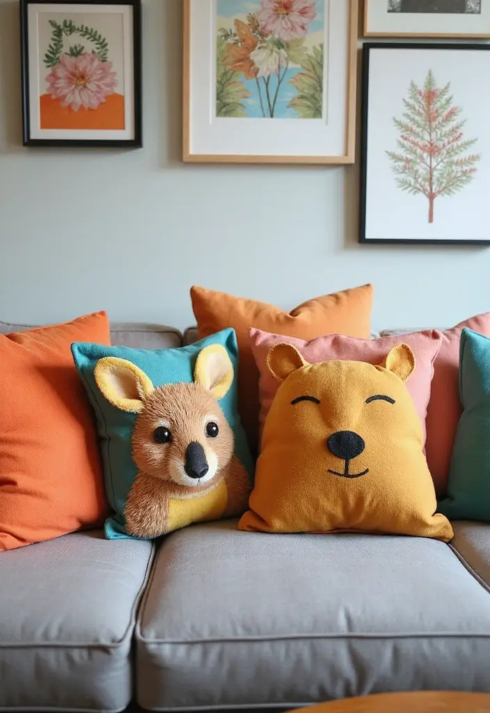 30 Cute Pillows for Couches That Add Personality to Any Room 23 30 Cute Pillows for Couches That Add Personality to Any Room - 23. Quirky Quokka Pillows