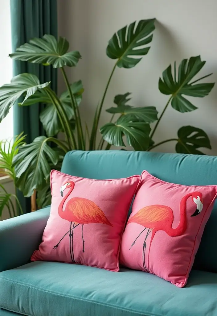 30 Cute Pillows for Couches That Add Personality to Any Room 8 30 Cute Pillows for Couches That Add Personality to Any Room - 8. Fun Flamingo Pillows