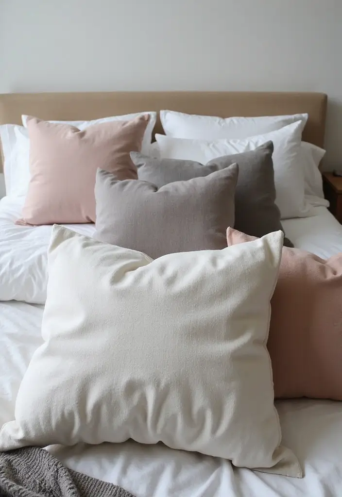 30 Decorative Bed Pillow Ideas That Make Any Bedroom Feel Luxe 10 30 Decorative Bed Pillow Ideas That Make Any Bedroom Feel Luxe - 10. Minimalistic Monochrome