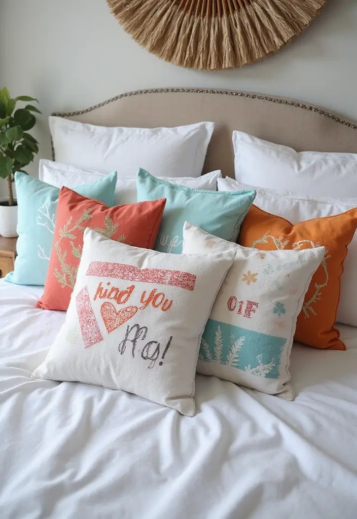 30 Decorative Bed Pillow Ideas That Make Any Bedroom Feel Luxe 7 30 Decorative Bed Pillow Ideas That Make Any Bedroom Feel Luxe - 7. Customizable Pillow Covers