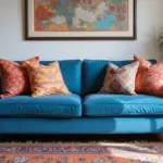 30 Decorative Pillows for a Blue Couch That Tie the Room Together