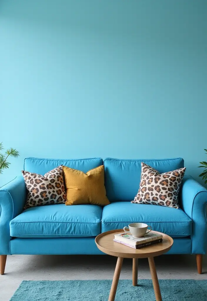 30 Decorative Pillows for a Blue Couch That Tie the Room Together 19 30 Decorative Pillows for a Blue Couch That Tie the Room Together - 19. Fun Animal Prints