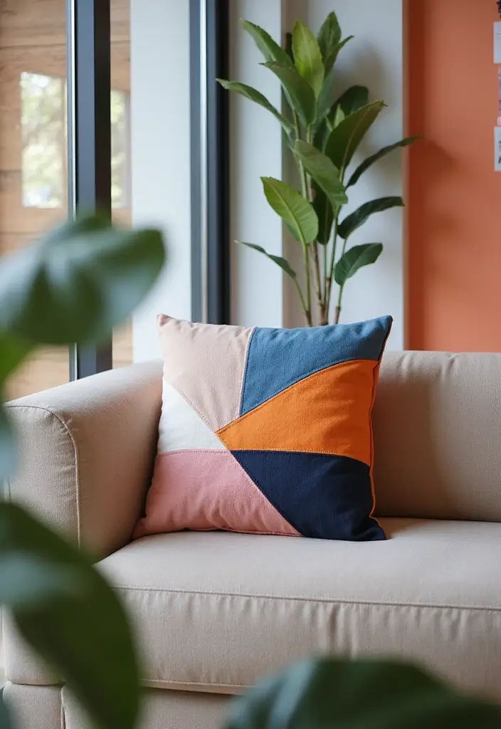 30+ Free Crochet Home Decor Patterns for Beautiful Decorative Pillows 14 30+ Free Crochet Home Decor Patterns for Beautiful Decorative Pillows - 14. Color Block Pillow