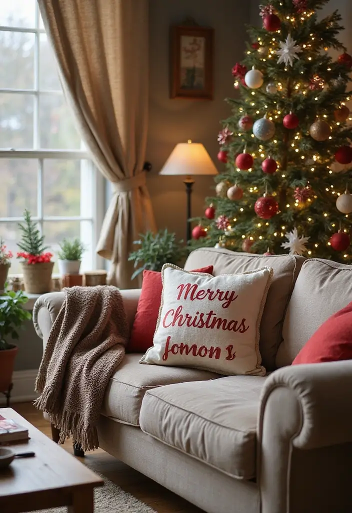 30+ Free Crochet Home Decor Patterns for Beautiful Decorative Pillows 29 30+ Free Crochet Home Decor Patterns for Beautiful Decorative Pillows - 29. Festive Holiday Pillow