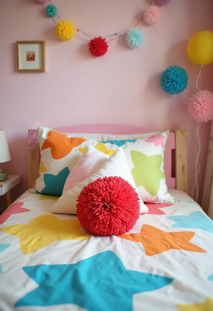 30+ Free Crochet Home Decor Patterns for Beautiful Decorative Pillows 7 30+ Free Crochet Home Decor Patterns for Beautiful Decorative Pillows - 7. Pom Pom Pillow