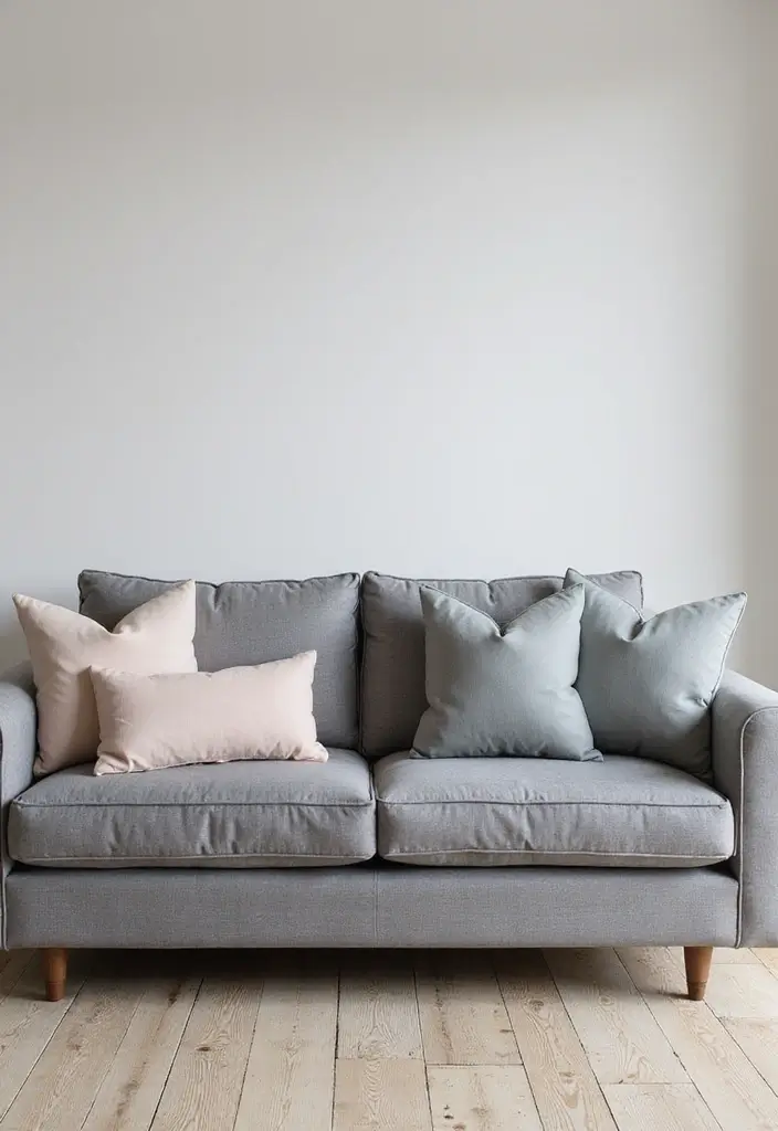 30+ Pillows for a Grey Couch That Add Depth and Character - 18. Minimalist Solid Color Pillows