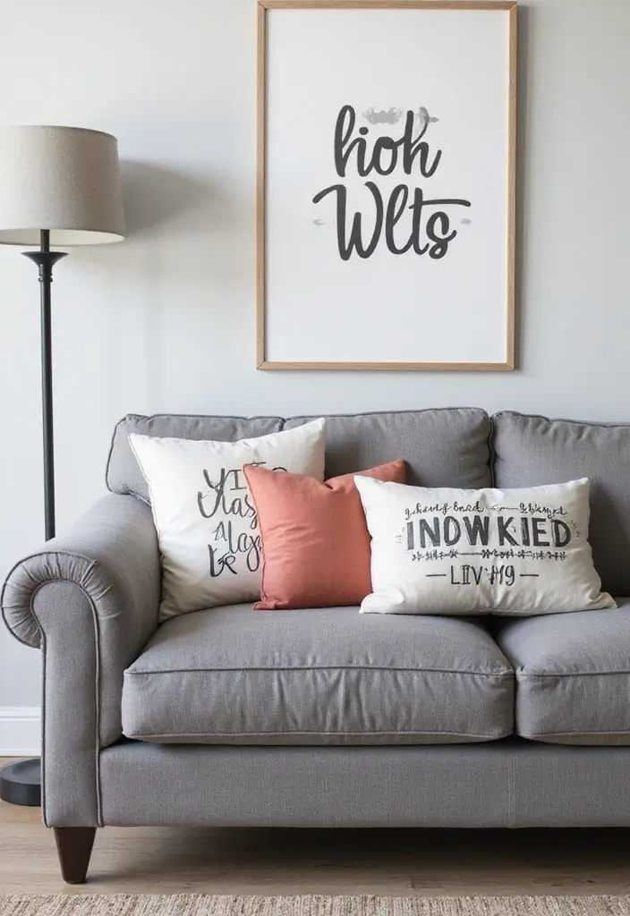 30+ Pillows for a Grey Couch That Add Depth and Character - 30. Customizable Pillow Covers